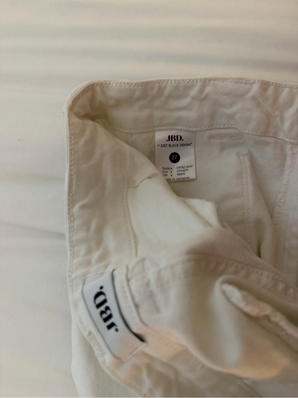 Just Black White High-Rise Wide Leg Jeans - Picture 3 of 3